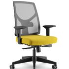 3 47101 47201 47301 Syncron SL Nylon Preto Tela Velo Cinza e Grid Amarelo no Klips - Mobiliário Corporativo