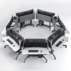 OCTOO MESA TRAPEZOIDAL COM REGULAGEM 014 no Klips - Mobiliário Corporativo